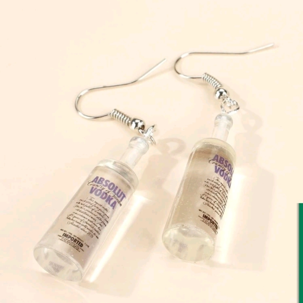 ✨3 FOR $28✨🆕 Vodka Charm Novelty Drop Earrings